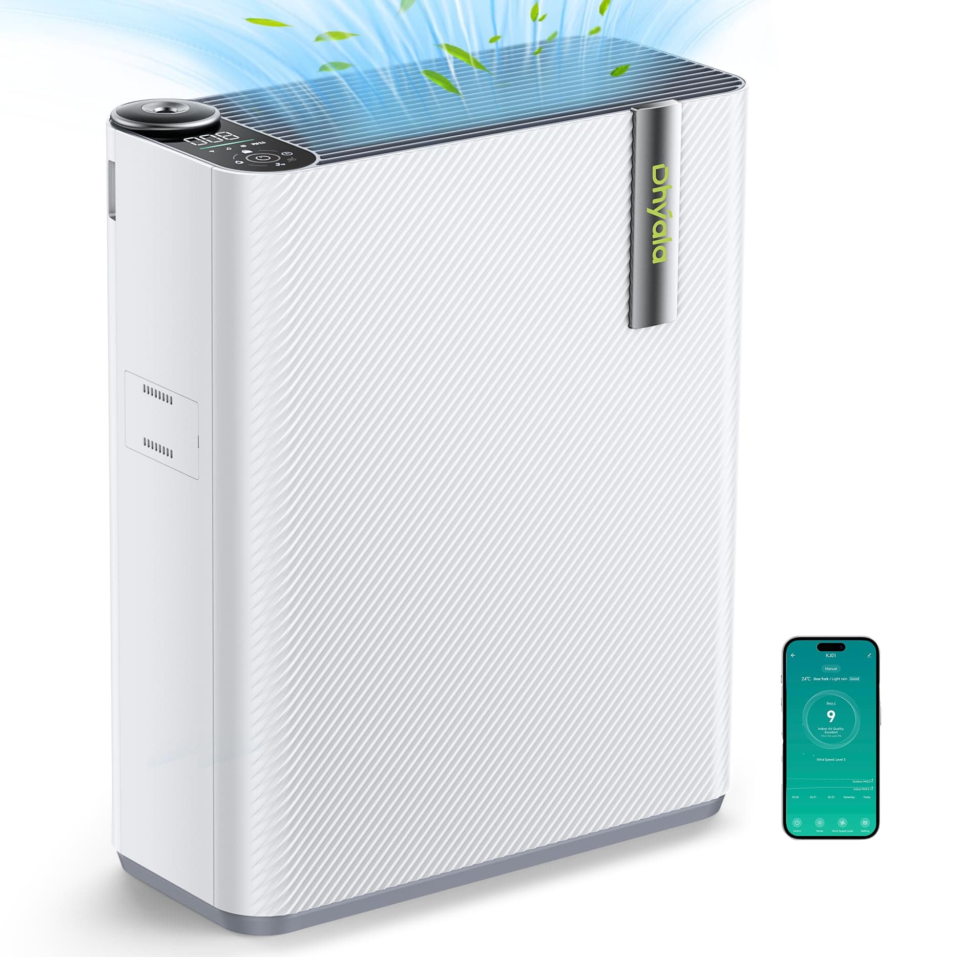 Dhyala Luftreiniger Allergiker für Wohnung Raucherzimmer 🌬️ HEPA Luftfilter gegen Schimmel Staub Pollen Tierhaare