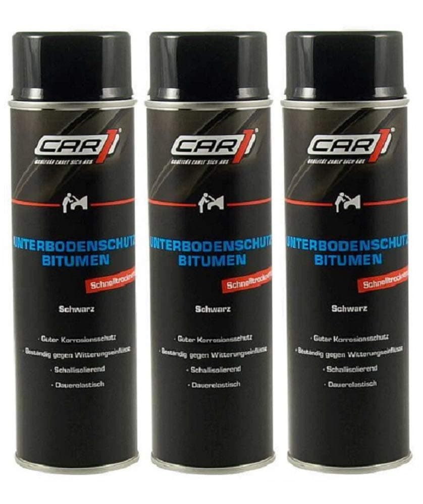 🚗 Mega Deal! 3 x 500ml CAR1 Unterbodenschutz Bitumen Versiegelung 🚗