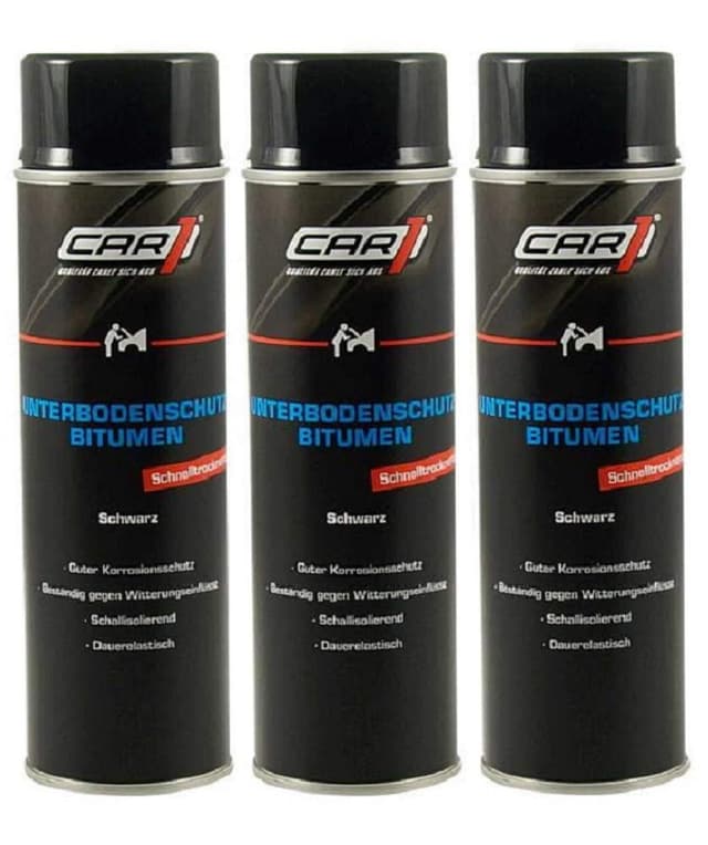 🚗 Mega Deal! 3 x 500ml CAR1 Unterbodenschutz Bitumen Versiegelung 🚗