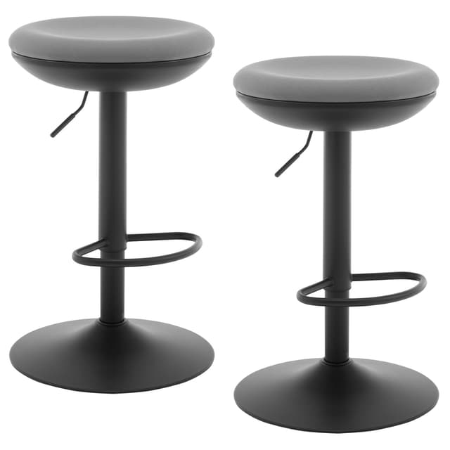 🪑 WOLTU Barhocker 2er Set - Höhenverstellbar und drehbar - Grau 🪑