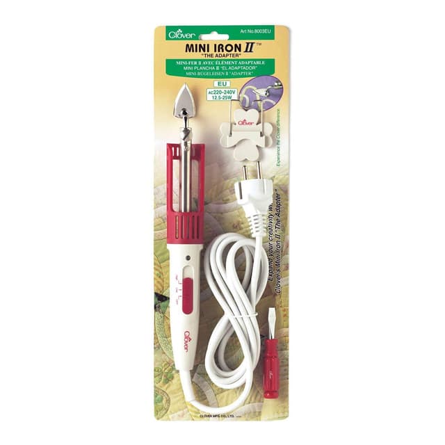 🍀 Clover 8003EU Mini-Bügeleisen II, Weiß - Spezialangebot! 🌟