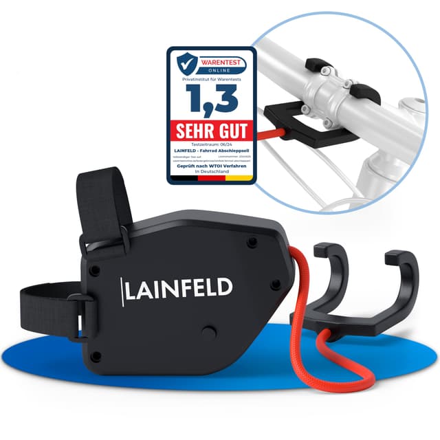 LAINFELD Kinder Fahrrad Abschleppseil | 2,5 Meter Abschleppsystem 🚲