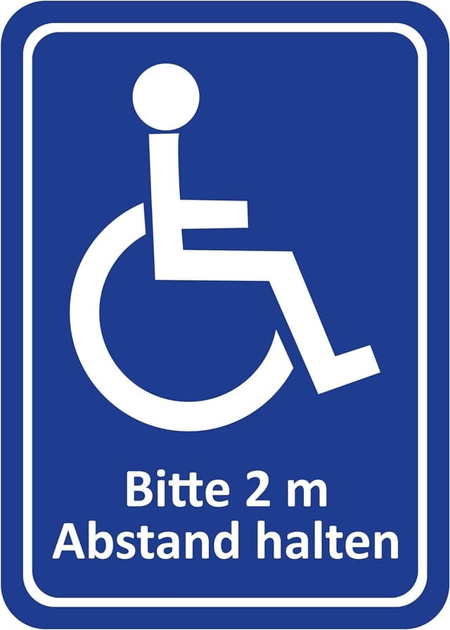 Dykgraaf Behinderten Aufkleber | Rollstuhlfahrer | 2m Abstand halten 🦽🚗