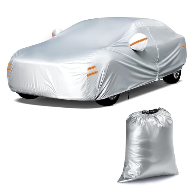 🚗🌧️ Tsumbay Autoabdeckung Wasserdicht | Volle Auto Abdeckplane für Limousine 470-490cm 🌟