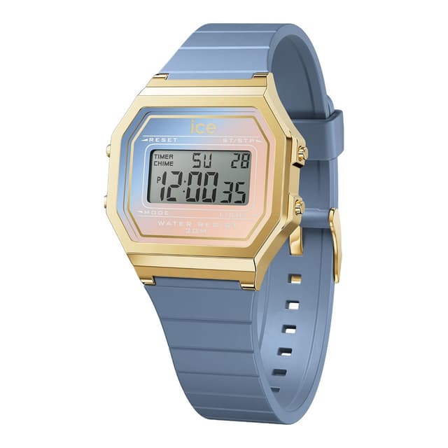 Ice-Watch - ICE digit retro Sunset - Damenuhr mit Plastikarmband (Small) Blau ⌚🌅