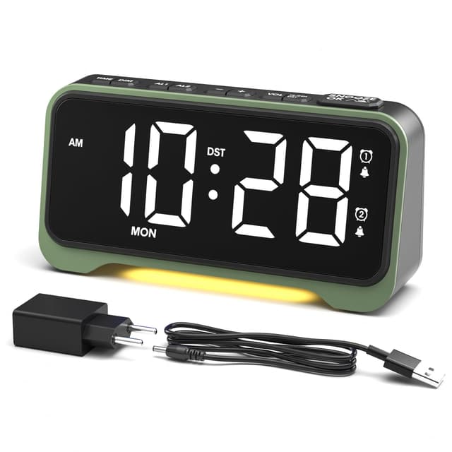 🕰️⏰ ROCAM Wecker Digital große LED-Anzeige, Digital Uhr mit Wochenendmodus