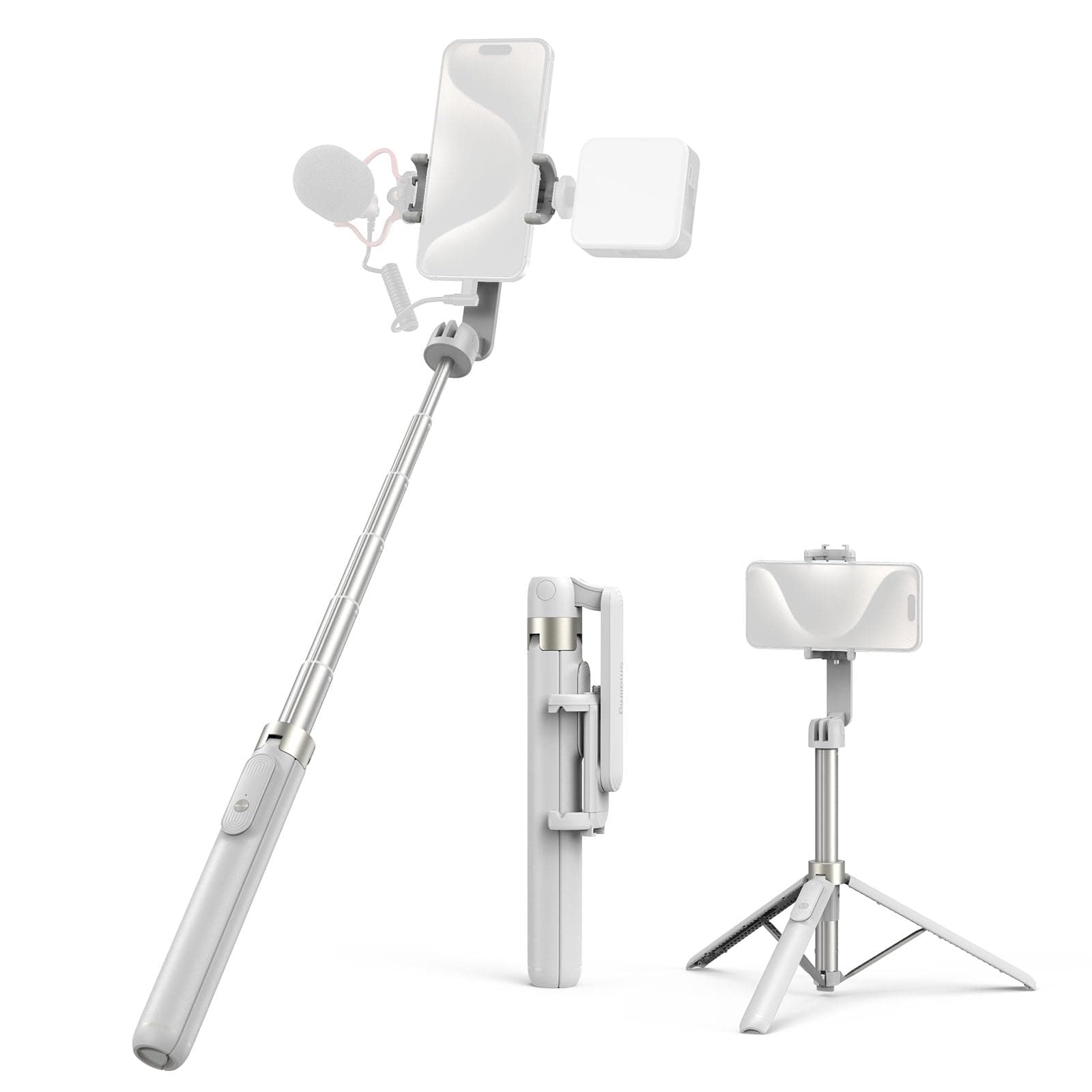 📸 SMALLRIG Telefonstativ mit Fernbedienung, 130cm Tragbarer Selfie-Stick für iPhone/Android 🤳