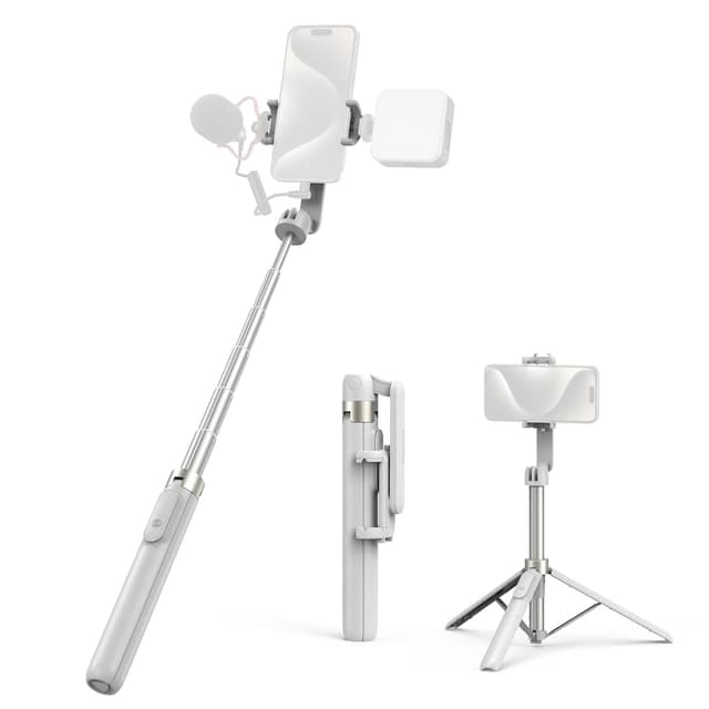 📸 SMALLRIG Telefonstativ mit Fernbedienung, 130cm Tragbarer Selfie-Stick für iPhone/Android 🤳
