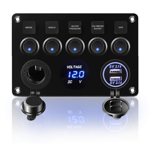 KAOLAI Schalter Panel 12V/24V 4.2A IP65 Wasserdicht 🔵🚎🔌