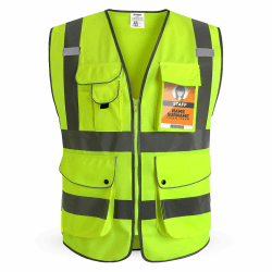 HPHST Warnweste für Herren und Damen 🚴‍♂️🚴‍♀️ Hohe Sichtbarkeit Fahrradweste mit Reißverschluss Angebot bei HelloDeals