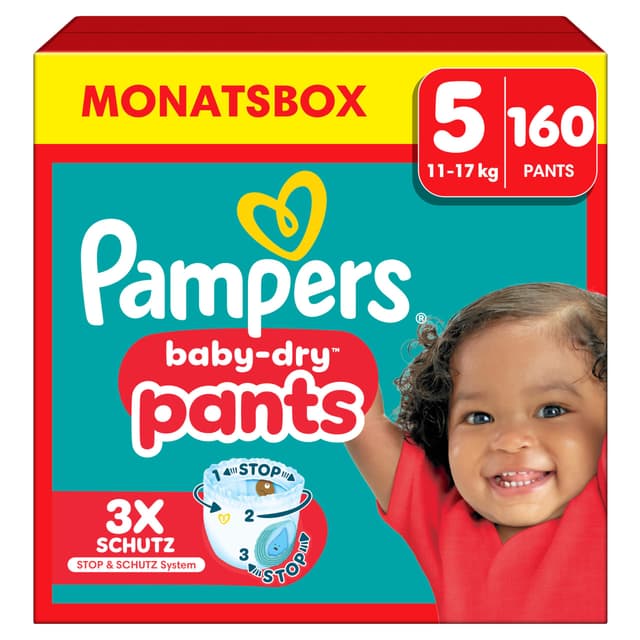 👶 Pampers Baby-Dry Pants Größe 5, 160 Windeln - NEU-Angebot! 👶