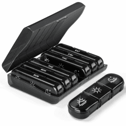 🔥 Tablettenbox 7 Tage Morgens Mittags Abends - Klein Pillendose Große Fächer Angebot bei HelloDeals