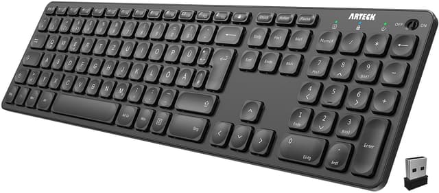 Arteck Kabellose Tastatur mit Deutschem QWERTZ Layout 🌟 6 Monate Akkulaufzeit 🌈