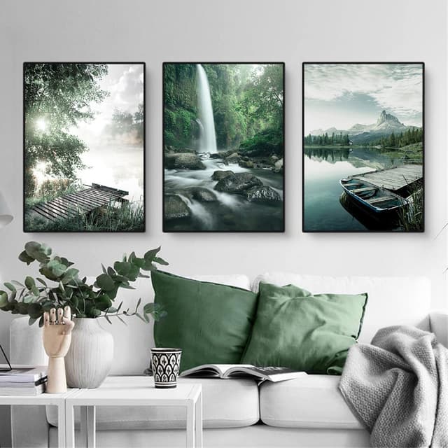 Martin Kench 3-teiliges Premium Poster Set 🌿🌸 Aesthetic See Wald Blume Bilder Moderne Wandbilder