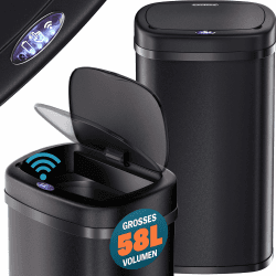 🌟 Monzana® Sensor Mülleimer Küche 58 L 🗑️ Automatik mit Bewegungssensor Angebot bei HelloDeals