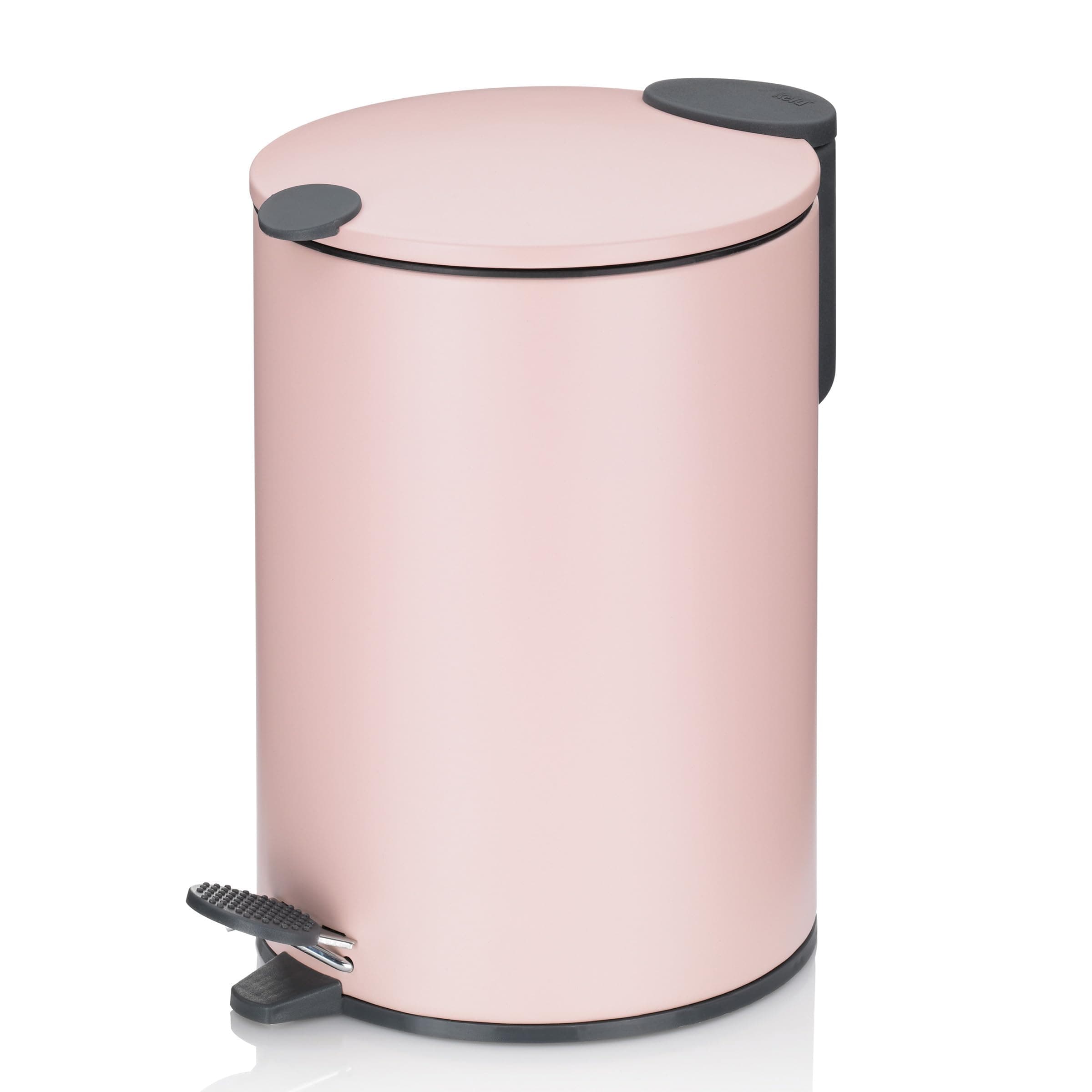 kela Kosmetikeimer 3l rosa matt, Silent-Close-Deckel, Tretmülleimer Badezimmer MATS