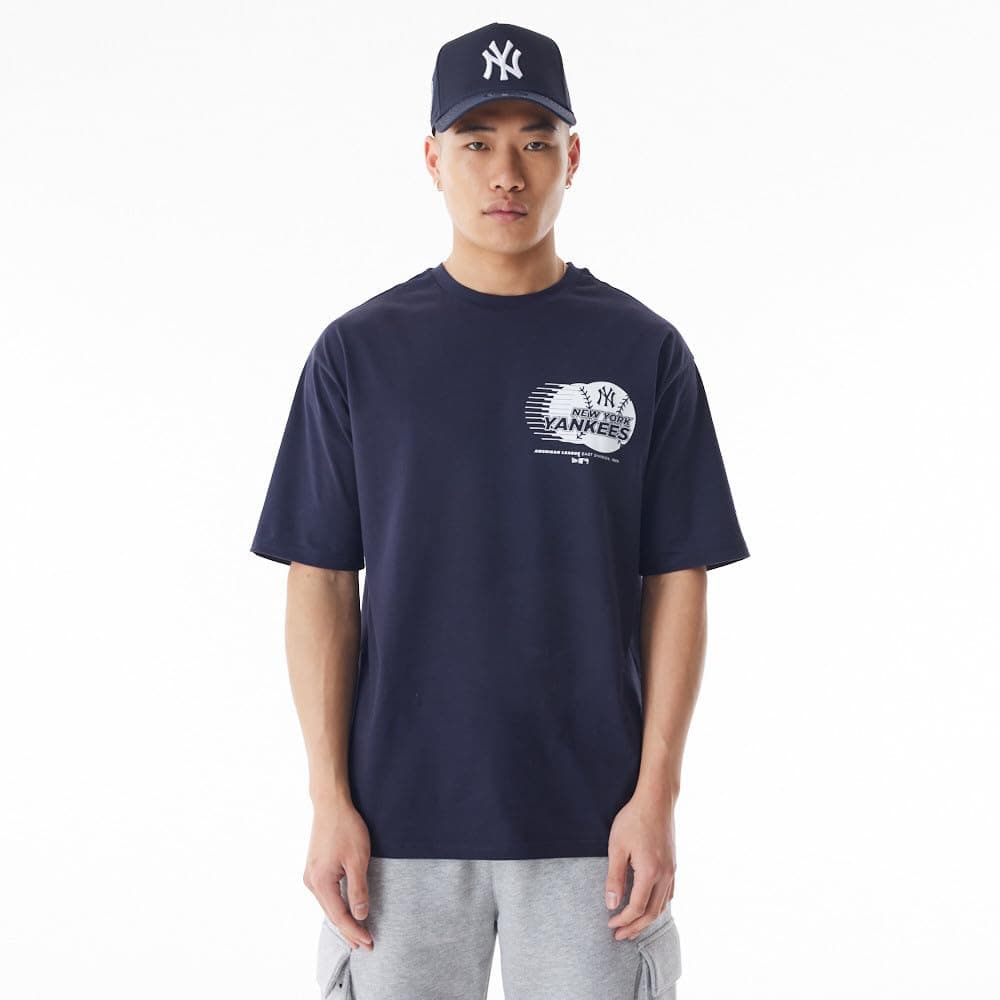 🔥 Neuheit! New Era Unisex Baseball Oversized T-Shirt New York Yankees Navy Weiß T-Shirt L Navy - Nur 15.85€