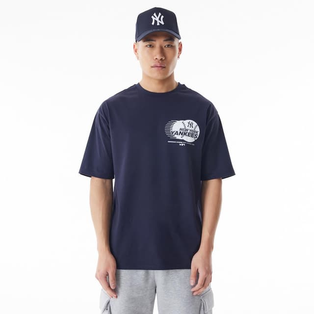 🔥 Neuheit! New Era Unisex Baseball Oversized T-Shirt New York Yankees Navy Weiß T-Shirt L Navy - Nur 15.85€