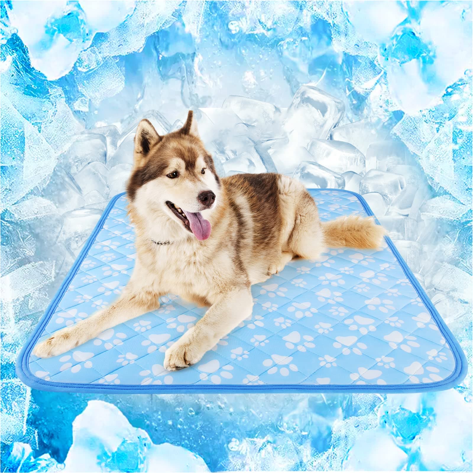 Rywell Entfärbung Kühlmatte für Hunde Katzen - 70×90cm Selbstkühlende Hundematte 🐶
