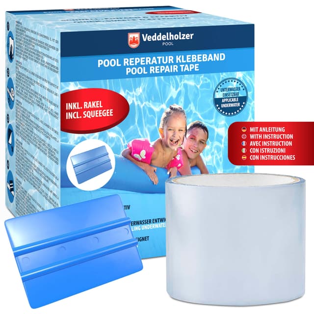 🏊‍♂️ Veddelholzer Pool Reparaturset - Wasserdichtes Unterwasser Klebeband 10 cm x 150 cm 🌊