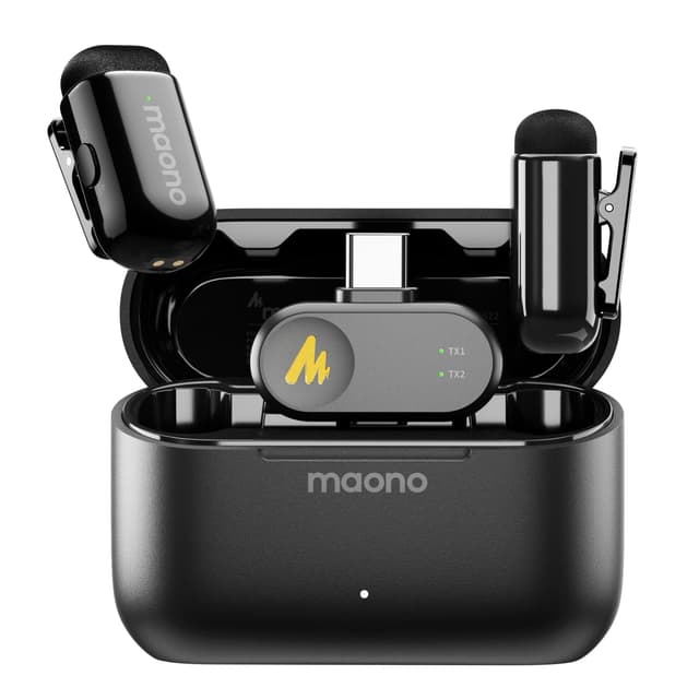 🎙️ MAONO Wave T1 Mini USB-C Lavalier Mikrofon für iPhone/Android - Mini-Mikrofon für Vlogs & professionelle Aufnahmen 🎥