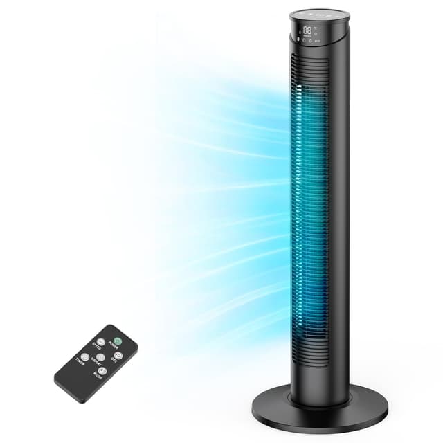 Turmventilator Sehr Leise mit Fernbedienung & LED-Bildschirm 🌀