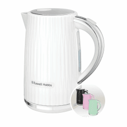 Russell Hobbs Wasserkocher [1,7L 2400W] Eden Weiß, Edelstahlakzente Angebot bei HelloDeals