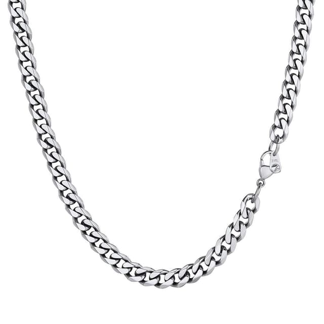 PROSTEEL Herren Halskette Klassische Panzerkette 3/6/9/12mm breit 18k vergoldet