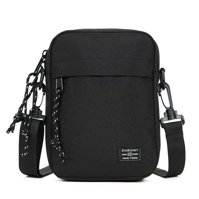 📱 Handy Umhängetasche Klein Herren - Schwarze Herrentasche zum Umhängen 🎁