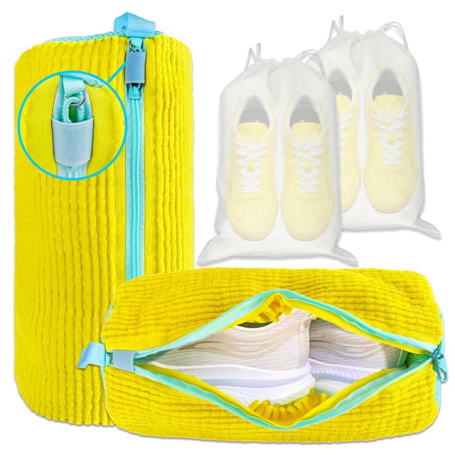 XXL Schuhwaschbeutel Waschmaschine - 2er-Pack Wiederverwendbar Schuhe Waschbeutel, 360° Tiefenreinigung für Sneaker, Tennisschuhe und Slippers 👟🌟
