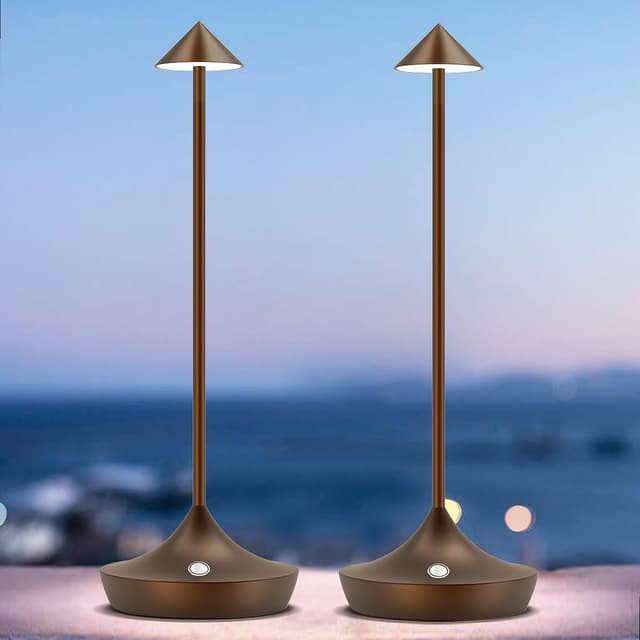 Bravzurg LED Akku Tischlampe Kabellos 2er Set - Modern Dimmbar Kabellose Tischleuchte 🎁
