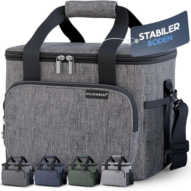 🥶🥪 Heldenwerk Kühltasche Groß faltbar - Isolierte Kühlbox Thermotasche 30L