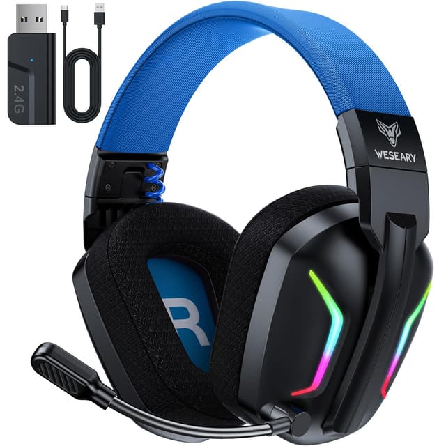 WESEARY WG1 Bluetooth Headset - Wireless Gaming Headset mit Mikrofon und Surround Sound