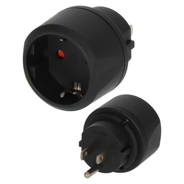 🔌 Brennenstuhl Reisestecker/Reiseadapter in Matt-Schwarz 🌍