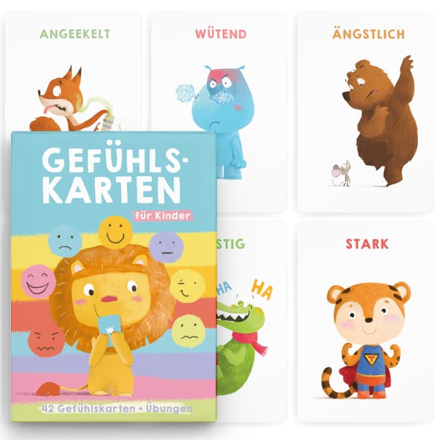 TWIVEE - 42 Gefühlskarten für Kinder - Emotionale Entwicklung fördern ❤️