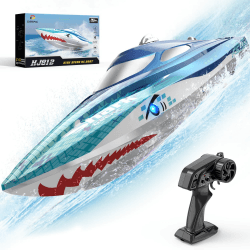 DEERC RC Boot mit LED-Licht - Ferngesteuertes Haiboot für Pools und Seen 🦈🚤