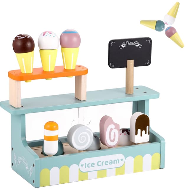 🍦🎉 GAGAKU EIS Spielzeug für Kinder - Holzspielzeug ab 3 Jahre