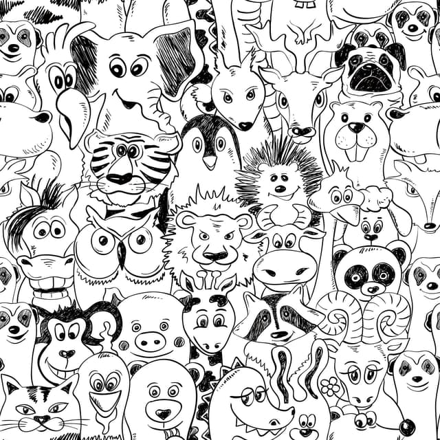 FunStick Tapete Schwarz Weiß Kinder Klebefolie Möbel Schlafzimmer Selbstklebende Tapete Kinderzimmer Badezimmer Tiere Wandtapete Schwarz Weiß Möbelfolie Muster Kinder Schrankpapier Weiß 44.5CMx3M 0.4W x 3L m 🐶