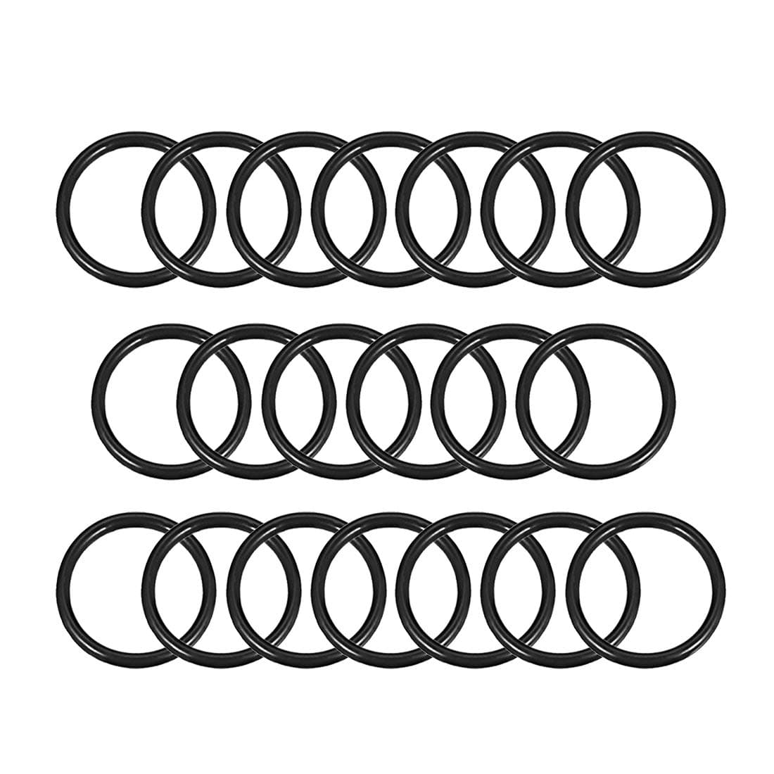 🔧🔩 Sourcing Map 20 Stück O Ring Dichtung 20 mm x 25 mm x 2,5 mm Metrische Nitrilkautschuk Dichtungsringe Gummi