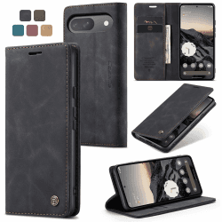 🦉 owlhold Handyhülle für Google Pixel 9/Pixel 9 Pro - Premium Lederhülle in Schwarz
