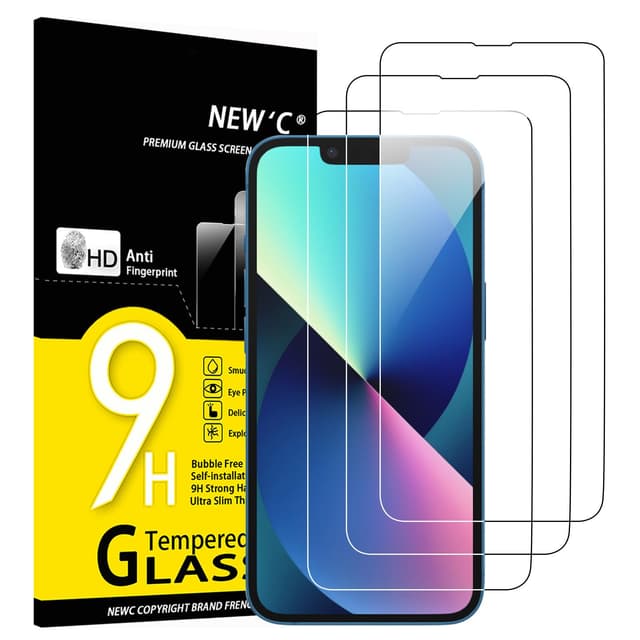 📱 NEW'C 3 Stück Panzerglas für iPhone 14/13/13 Pro (6,1 Zoll) 🛡️