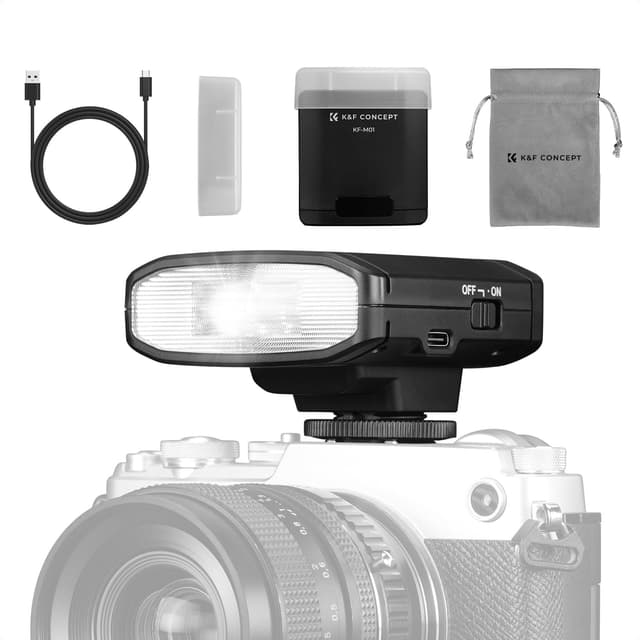 K&F Concept Mini Kamera Blitzer mit GN12 und 2000mAh Akkulaufzeit 📸💥