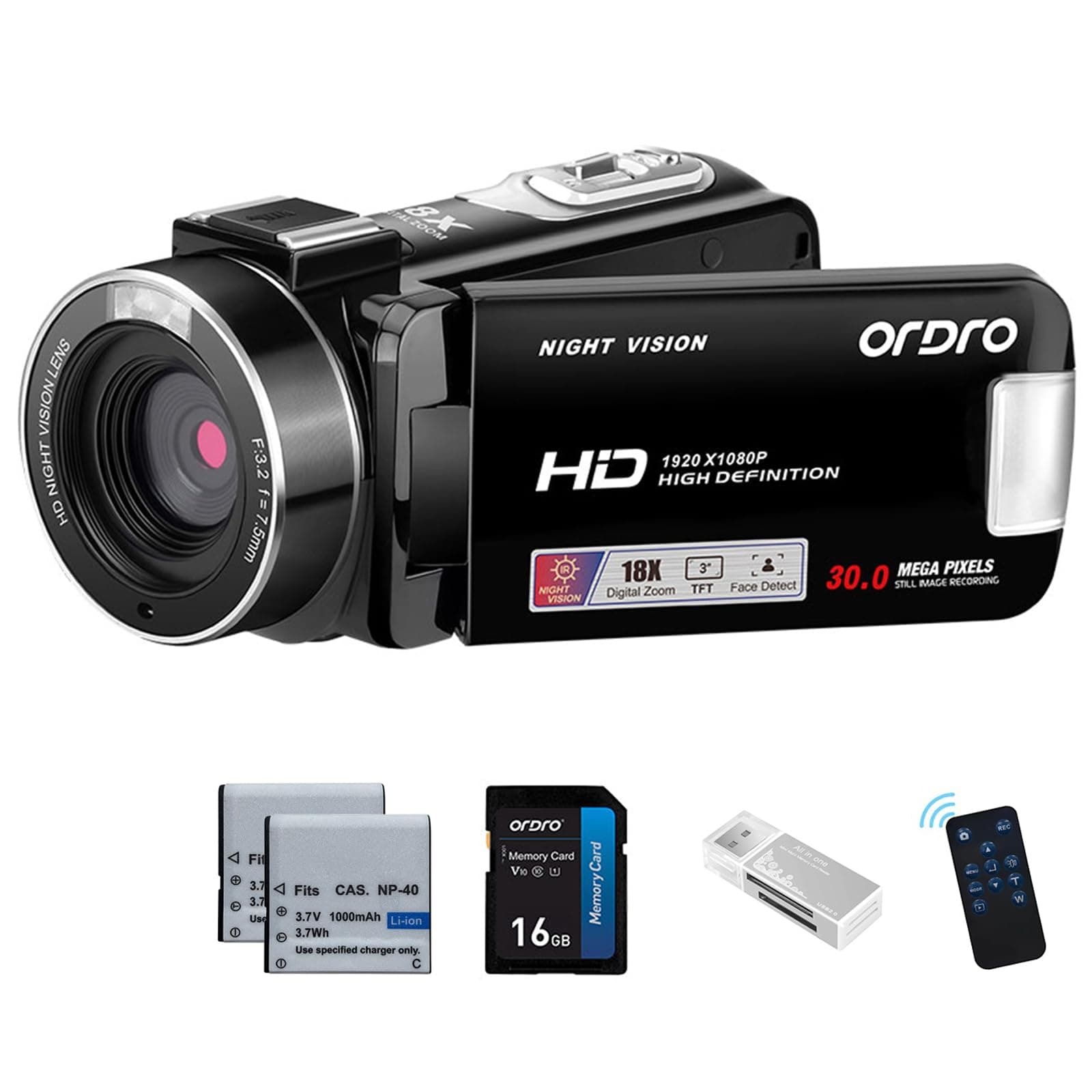 ORDRO Full HD 1080P 30MP Camcorder 📹🌟