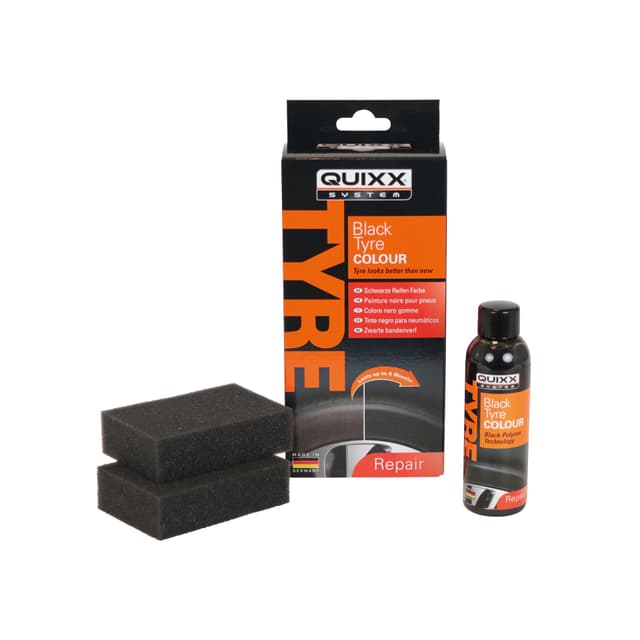 🔥 Quixx Schwarze Reifenfarbe 75ml - Bis zu 6 Monate Farbintensität! 🔥