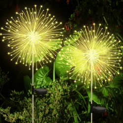 🌟🌻 CNMTCCO 2 Stück Solar Feuerwerk Gartenlichter - Solar Garten Dekorative Lichter mit 120 LED 🌟🌻 Angebot bei HelloDeals