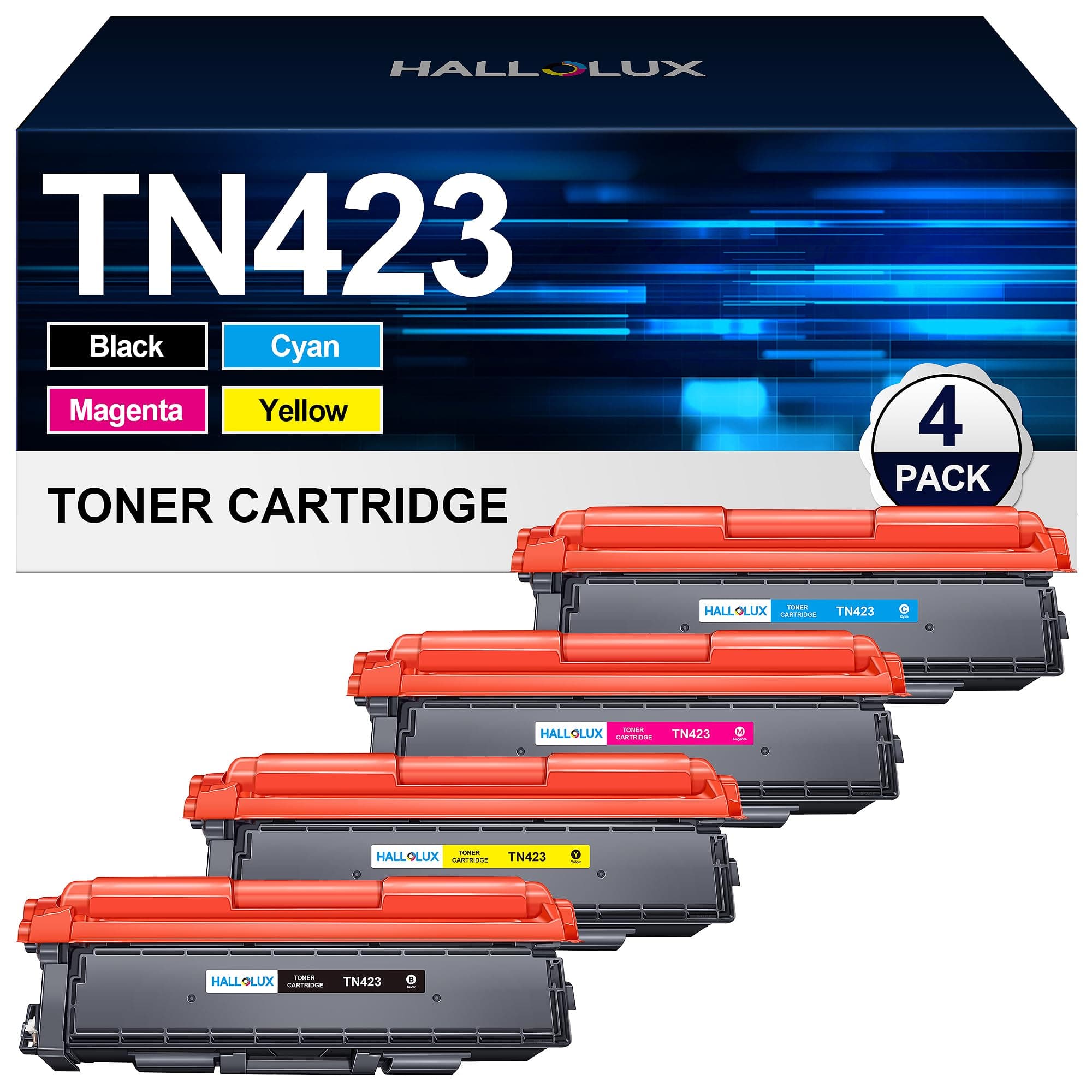 🌟 TN423 TN-423 Toner Multipack für Brother MFC-L8690CDW Toner HL-L8260CDW DCP-L8410CDW HL-L8360CDW (4er-Pack) X-Large - Angebot