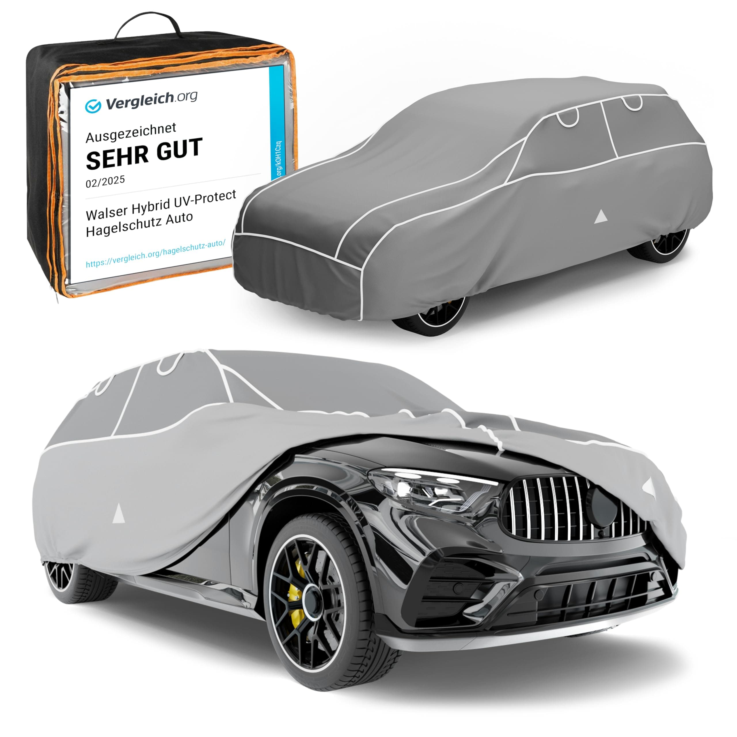 WALSER Premium Hagelschutz Abdeckplane Auto - 365-Tage-Rundumschutz 🌦️🚗
