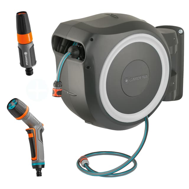🌿🚿 Gardena Wand-Schlauchbox RollUp L (weiß) 30 m - Exklusiv für Amazon