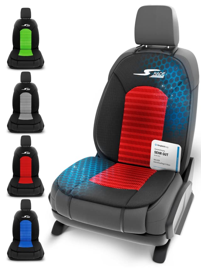 🚗🔴 Car Comfort 11654 Autositzaufleger, Sitzaufleger S-Race in Rot / Schwarz - Angebot