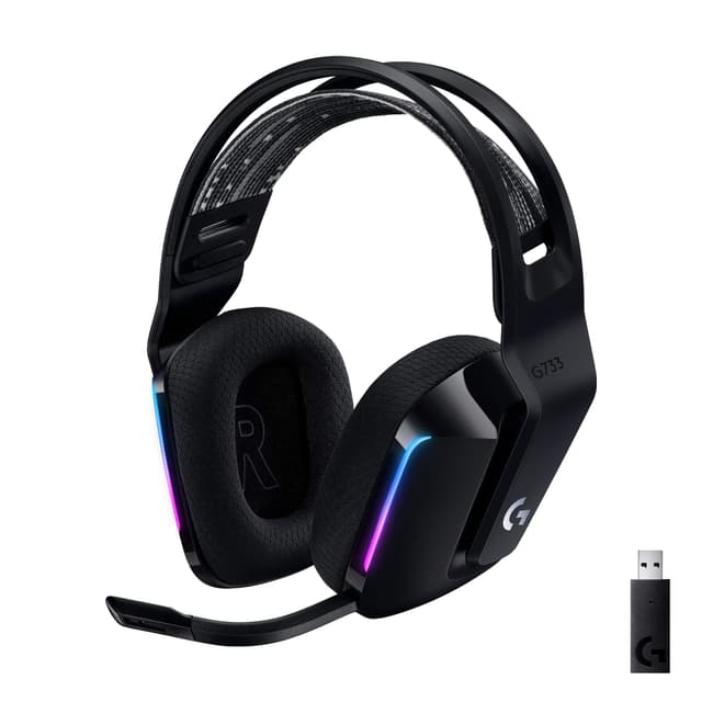 Logitech G733 LIGHTSPEED kabelloses Gaming-Headset mit Kopfbügel - Schwarz Headset Schwarz G733